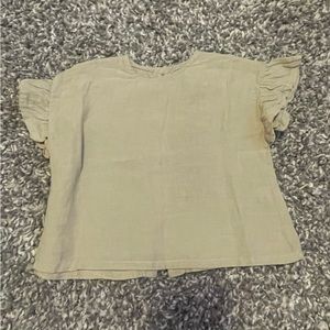 The simple folk the frill linen top